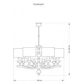 Люстра Kutek Mood TIVOLI TIV-ZW-8(N)